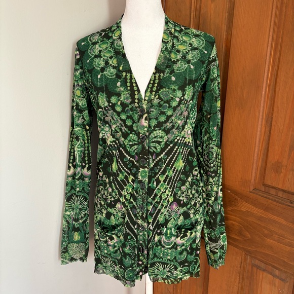 Jean Paul Gaultier Tops - Vintage 90s Jean Paul Gaultier Soleil XS Extra Small Button Down Mesh Top Shirt